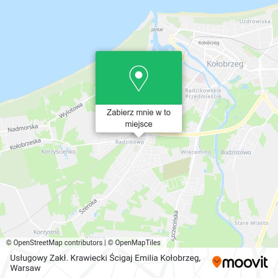 Mapa Usługowy Zakł. Krawiecki Ścigaj Emilia Kołobrzeg