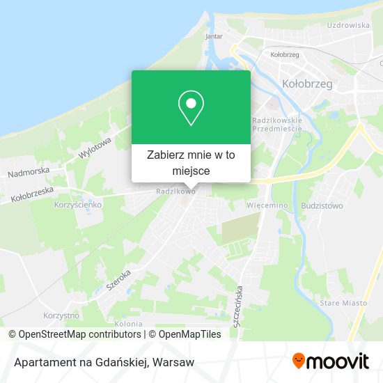 Mapa Apartament na Gdańskiej