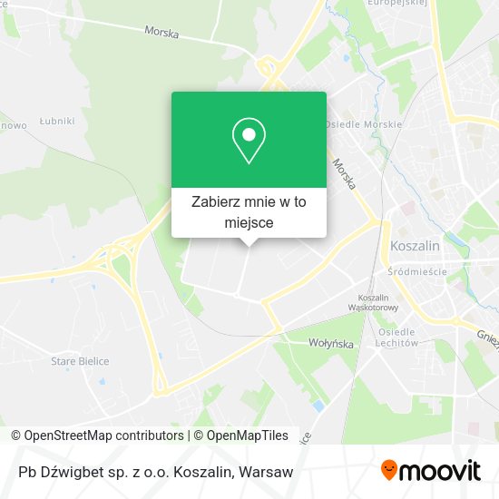 Mapa Pb Dźwigbet sp. z o.o. Koszalin