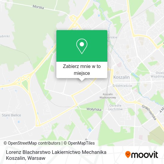 Mapa Lorenz Blacharstwo Lakiernictwo Mechanika Koszalin