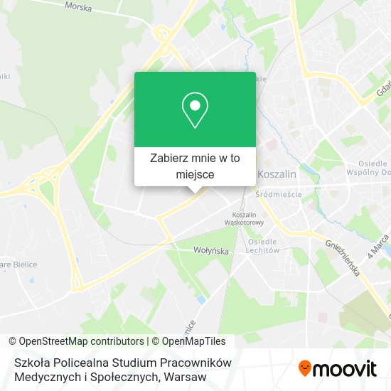 Mapa Szkoła Policealna Studium Pracowników Medycznych i Społecznych