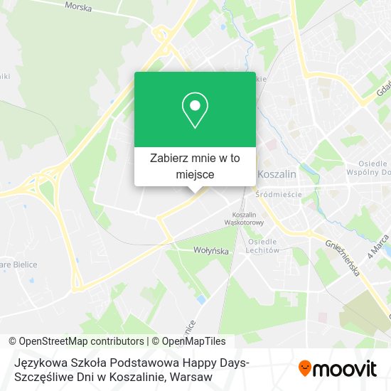 Mapa Językowa Szkoła Podstawowa Happy Days-Szczęśliwe Dni w Koszalinie