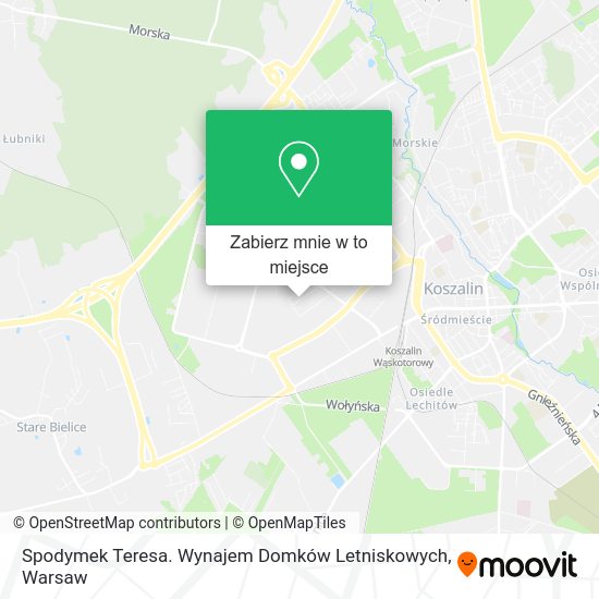 Mapa Spodymek Teresa. Wynajem Domków Letniskowych