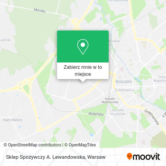 Mapa Sklep Spożywczy A. Lewandowska