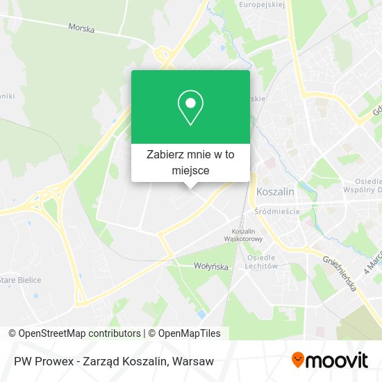 Mapa PW Prowex - Zarząd Koszalin