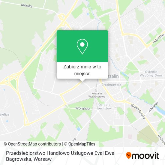 Mapa Przedsiebiorstwo Handlowo Uslugowe Eval Ewa Bagrowska