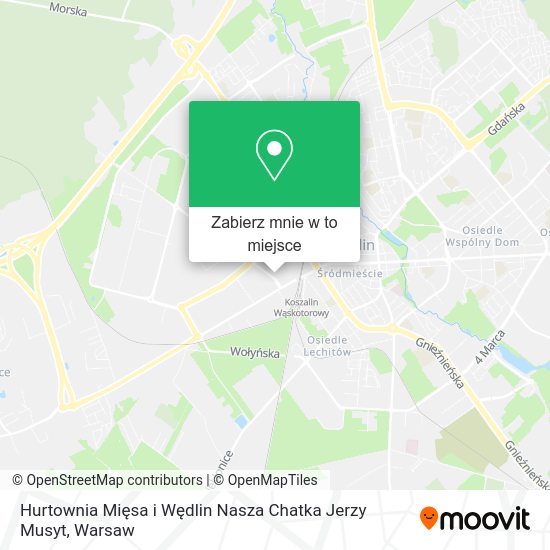 Mapa Hurtownia Mięsa i Wędlin Nasza Chatka Jerzy Musyt