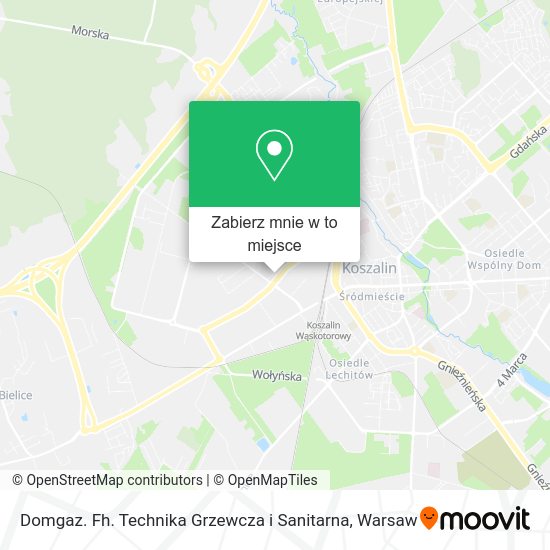 Mapa Domgaz. Fh. Technika Grzewcza i Sanitarna