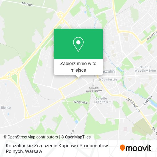 Mapa Koszalińskie Zrzeszenie Kupców i Producentów Rolnych