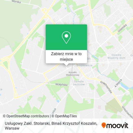 Mapa Usługowy Zakł. Stolarski, Binaś Krzysztof Koszalin