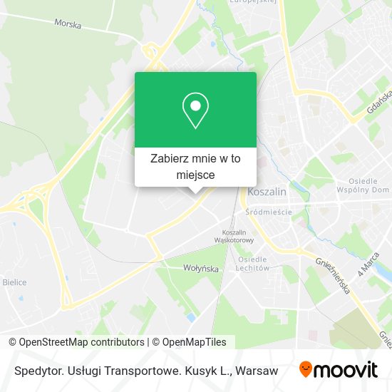 Mapa Spedytor. Usługi Transportowe. Kusyk L.