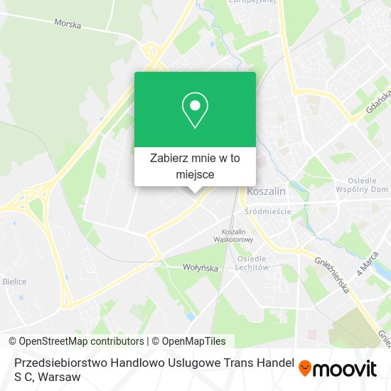 Mapa Przedsiebiorstwo Handlowo Uslugowe Trans Handel S C