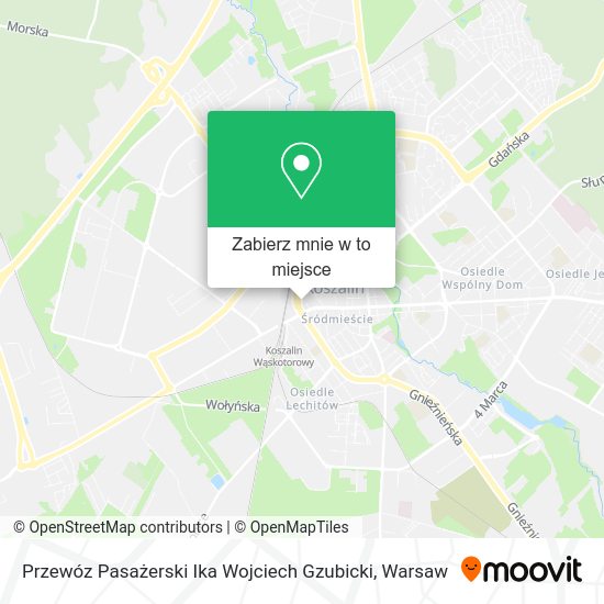 Mapa Przewóz Pasażerski Ika Wojciech Gzubicki