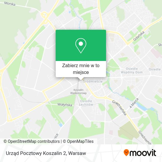 Mapa Urząd Pocztowy Koszalin 2