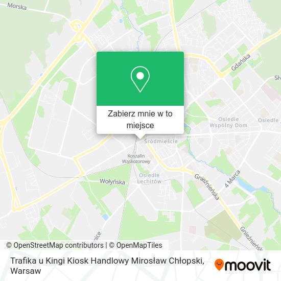 Mapa Trafika u Kingi Kiosk Handlowy Mirosław Chłopski