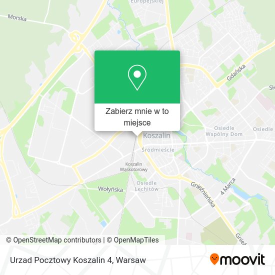 Mapa Urzad Pocztowy Koszalin 4