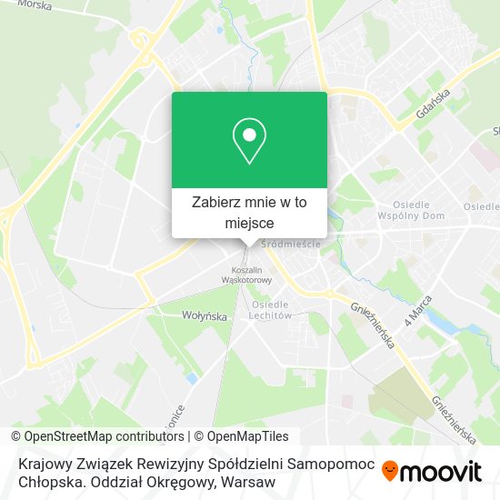 Mapa Krajowy Związek Rewizyjny Spółdzielni Samopomoc Chłopska. Oddział Okręgowy