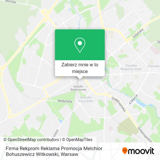 Mapa Firma Rekprom Reklama Promocja Melchior Bohuszewicz Witkowski