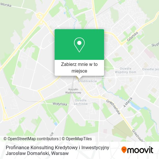 Mapa Profinance Konsulting Kredytowy i Inwestycyjny Jarosław Domański