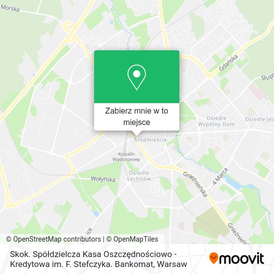 Mapa Skok. Spółdzielcza Kasa Oszczędnościowo - Kredytowa im. F. Stefczyka. Bankomat