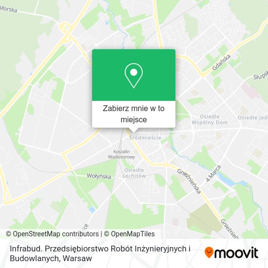 Mapa Infrabud. Przedsiębiorstwo Robót Inżynieryjnych i Budowlanych