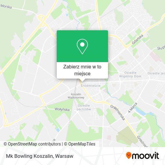 Mapa Mk Bowling Koszalin