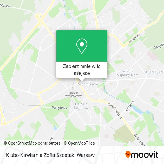 Mapa Klubo Kawiarnia Zofia Szostak