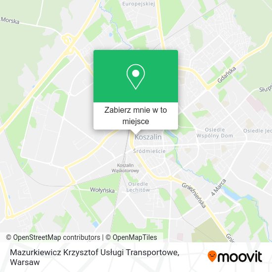 Mapa Mazurkiewicz Krzysztof Usługi Transportowe