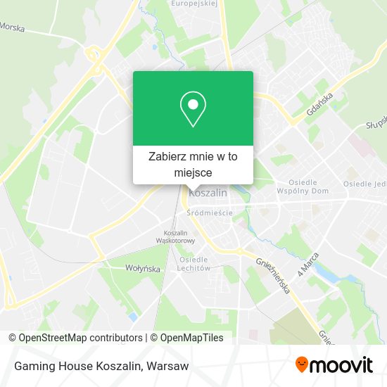 Mapa Gaming House Koszalin