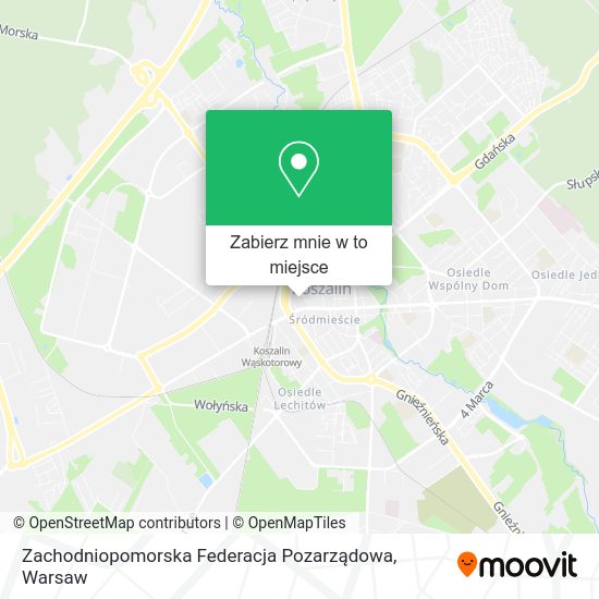 Mapa Zachodniopomorska Federacja Pozarządowa