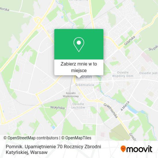 Mapa Pomnik. Upamiętnienie 70 Rocznicy Zbrodni Katyńskiej