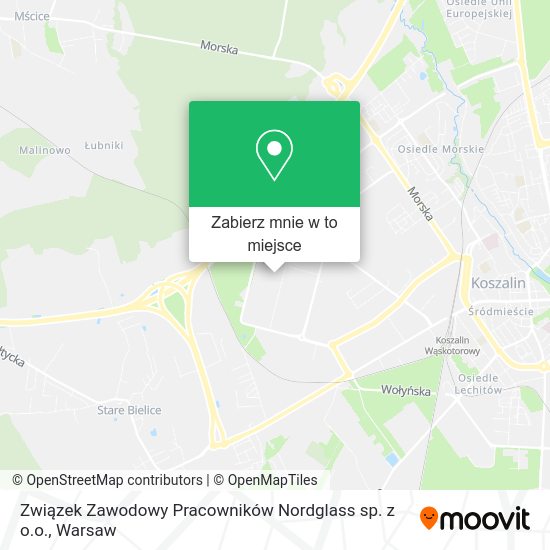 Mapa Związek Zawodowy Pracowników Nordglass sp. z o.o.