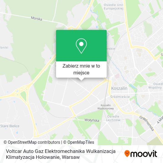 Mapa Voltcar Auto Gaz Elektromechanika Wulkanizacja Klimatyzacja Holowanie