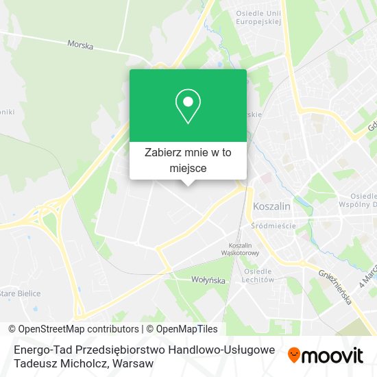 Mapa Energo-Tad Przedsiębiorstwo Handlowo-Usługowe Tadeusz Micholcz