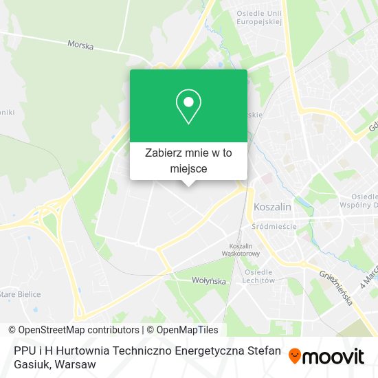 Mapa PPU i H Hurtownia Techniczno Energetyczna Stefan Gasiuk