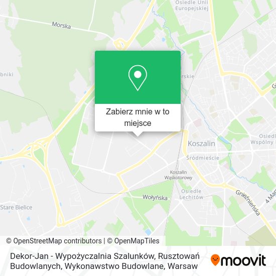 Mapa Dekor-Jan - Wypożyczalnia Szalunków, Rusztowań Budowlanych, Wykonawstwo Budowlane