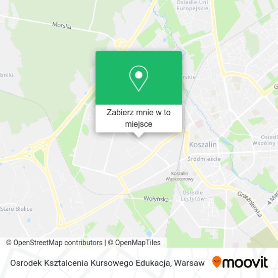 Mapa Osrodek Ksztalcenia Kursowego Edukacja