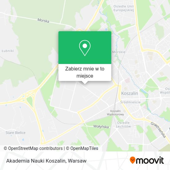 Mapa Akademia Nauki Koszalin