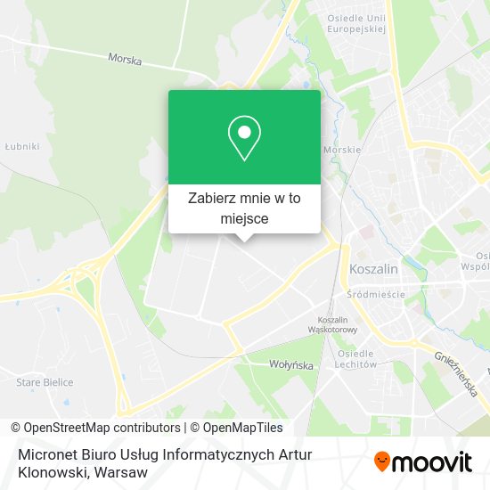 Mapa Micronet Biuro Usług Informatycznych Artur Klonowski