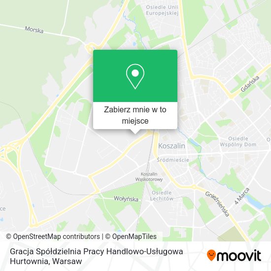 Mapa Gracja Spółdzielnia Pracy Handlowo-Usługowa Hurtownia