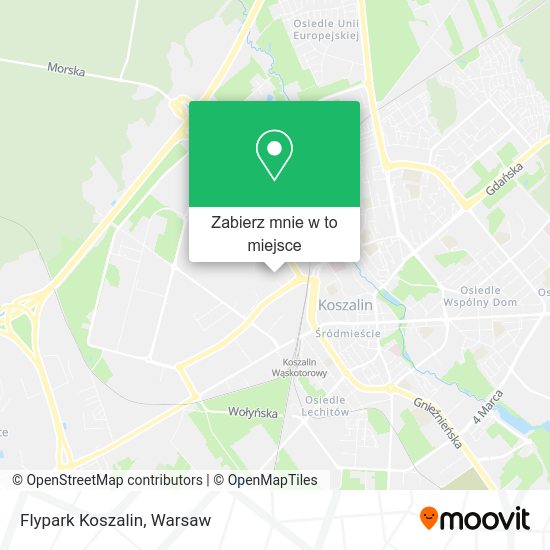 Mapa Flypark Koszalin