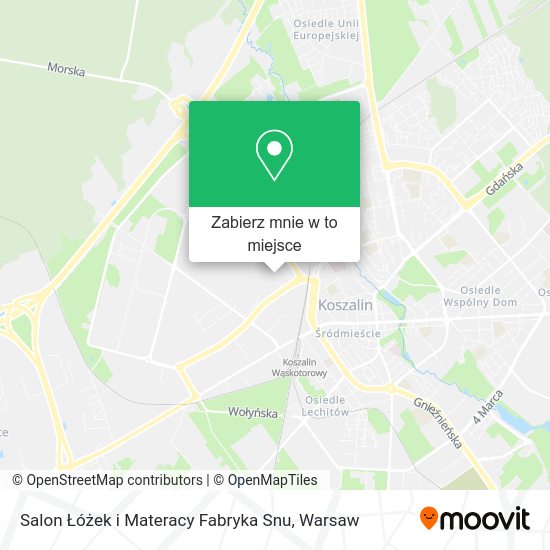 Mapa Salon Łóżek i Materacy Fabryka Snu