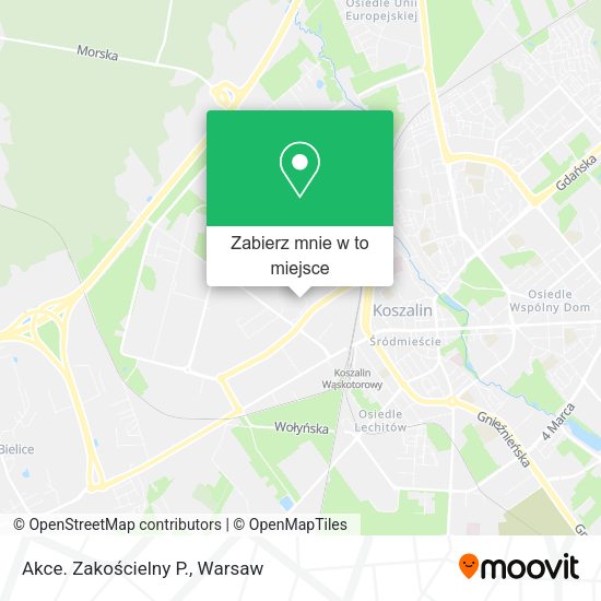 Mapa Akce. Zakościelny P.