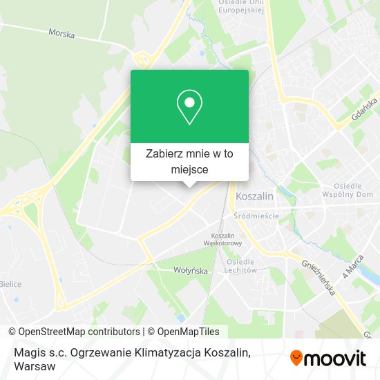 Mapa Magis s.c. Ogrzewanie Klimatyzacja Koszalin