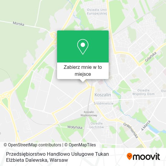 Mapa Przedsiębiorstwo Handlowo Usługowe Tukan Elżbieta Dalewska