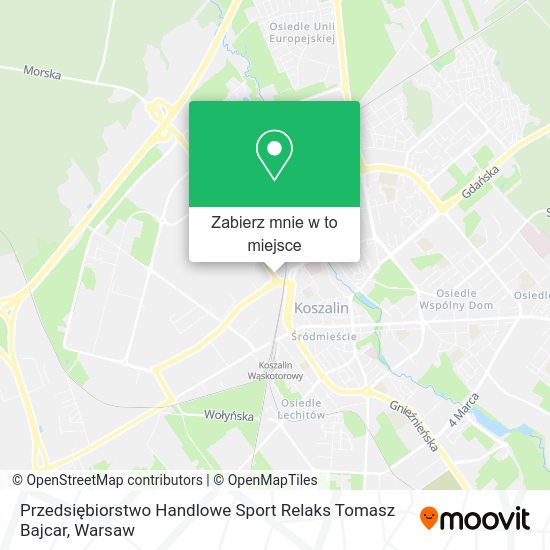 Mapa Przedsiębiorstwo Handlowe Sport Relaks Tomasz Bajcar