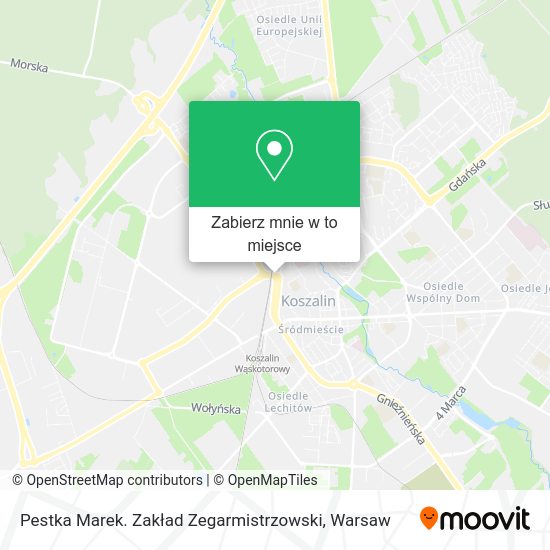 Mapa Pestka Marek. Zakład Zegarmistrzowski