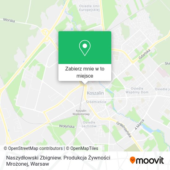 Mapa Naszydłowski Zbigniew. Produkcja Żywności Mrożonej