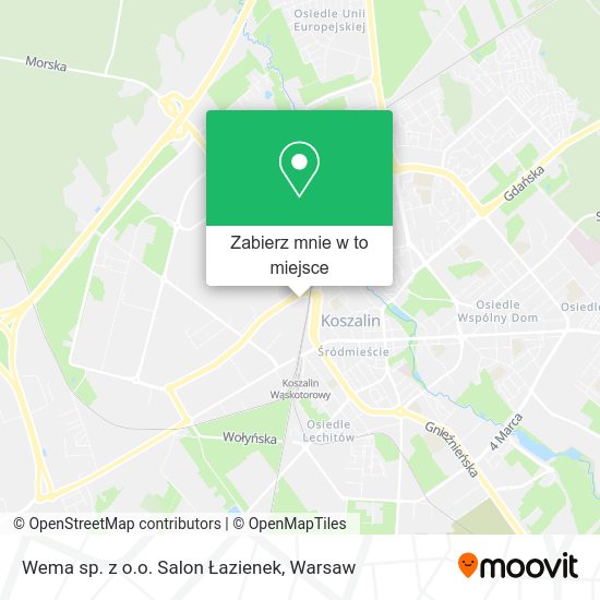 Mapa Wema sp. z o.o. Salon Łazienek