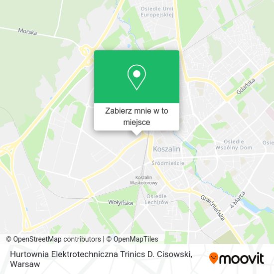 Mapa Hurtownia Elektrotechniczna Trinics D. Cisowski